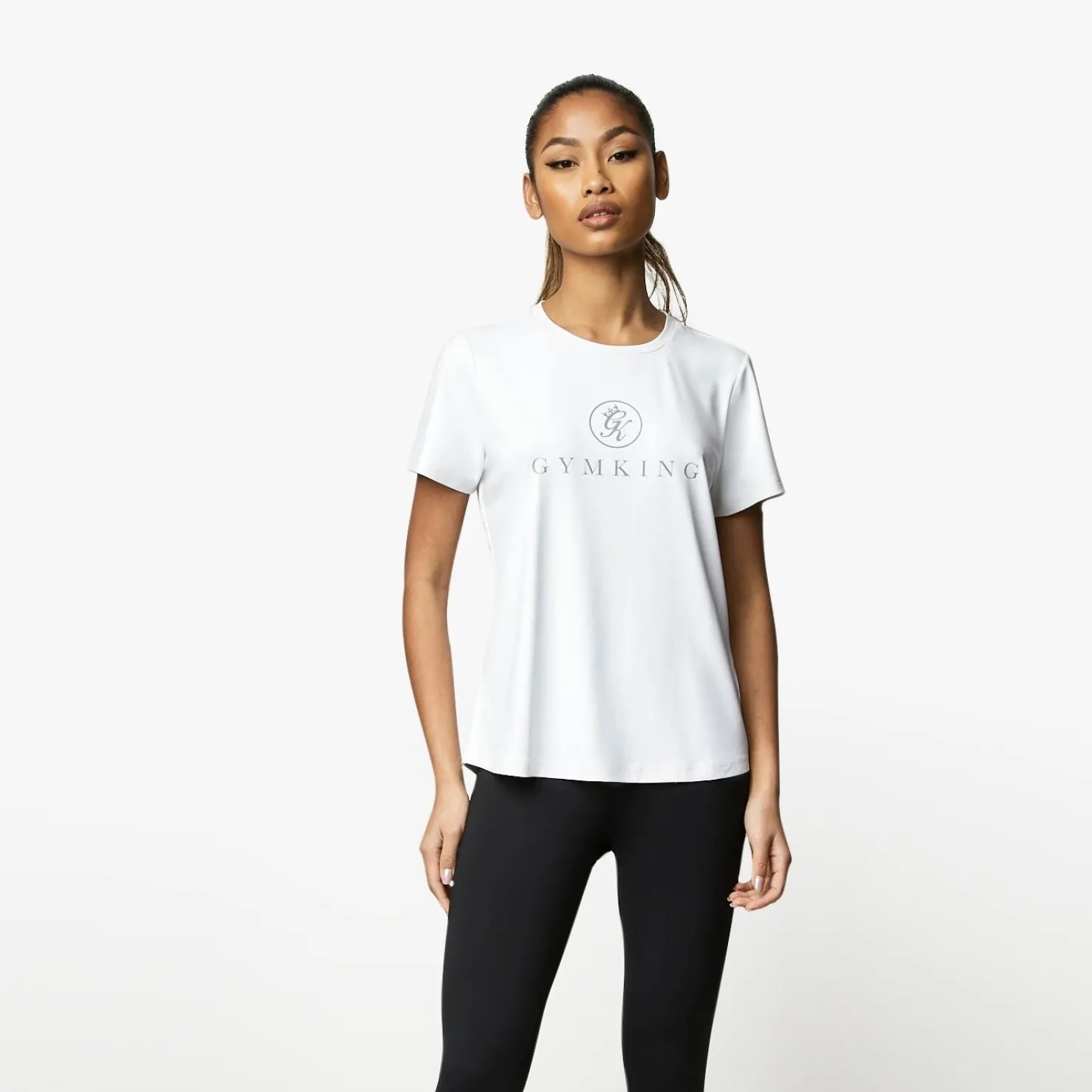 Tops & T-Shirts<Gym King Pro Logo Tee White
