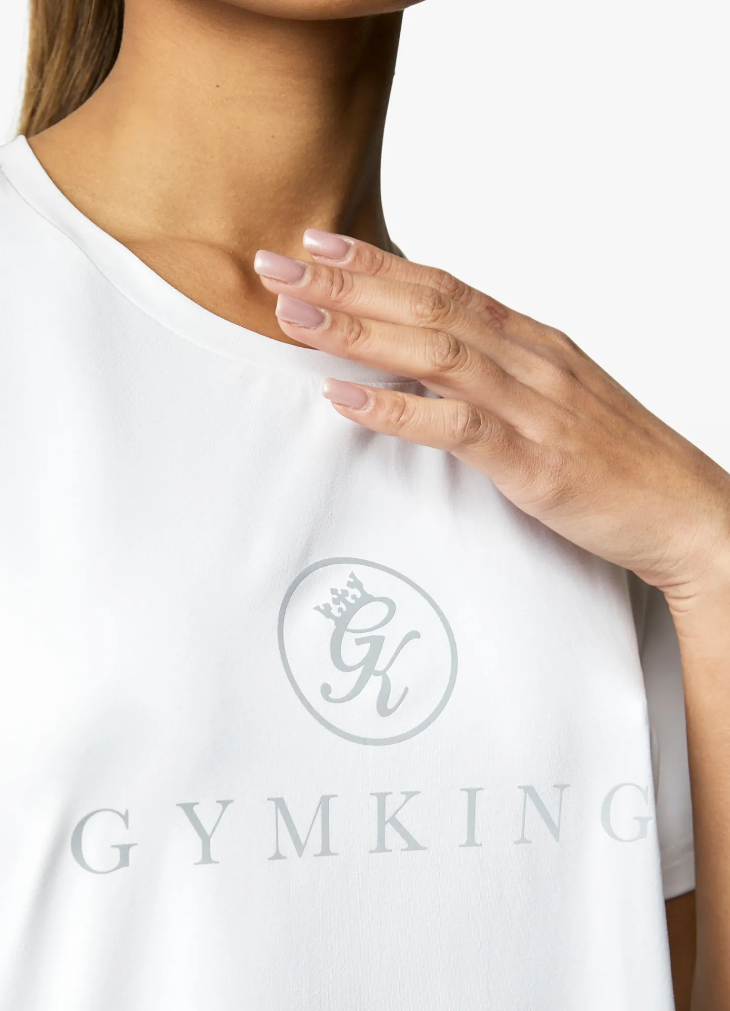 Tops & T-Shirts<Gym King Pro Logo Tee White