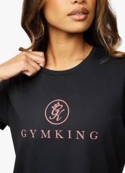 Gymwear<Gym King Pro Logo Tee Black/Rose Gold