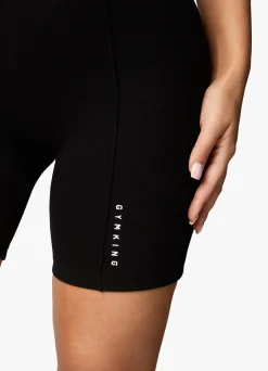 Shorts<Gym King Raised Seam Cycle Short Black