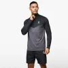Gymwear<Gym King React 1/4 Zip Black/Fossil Grey