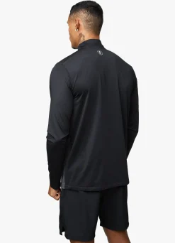 Gymwear<Gym King React 1/4 Zip Black/Fossil Grey