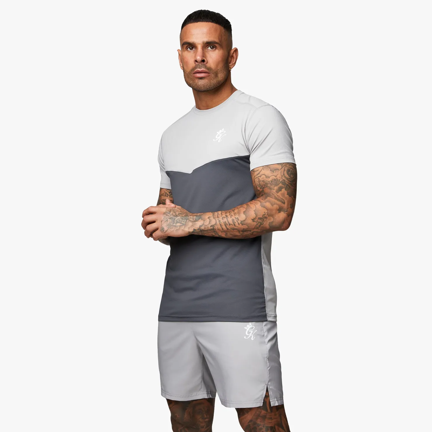 T-Shirts<Gym King React Tee Light Grey/Graphite