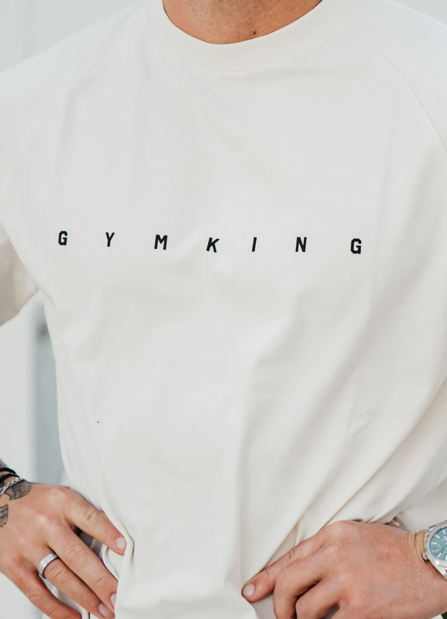T-Shirts<Gym King Rebellion Tee Antique White