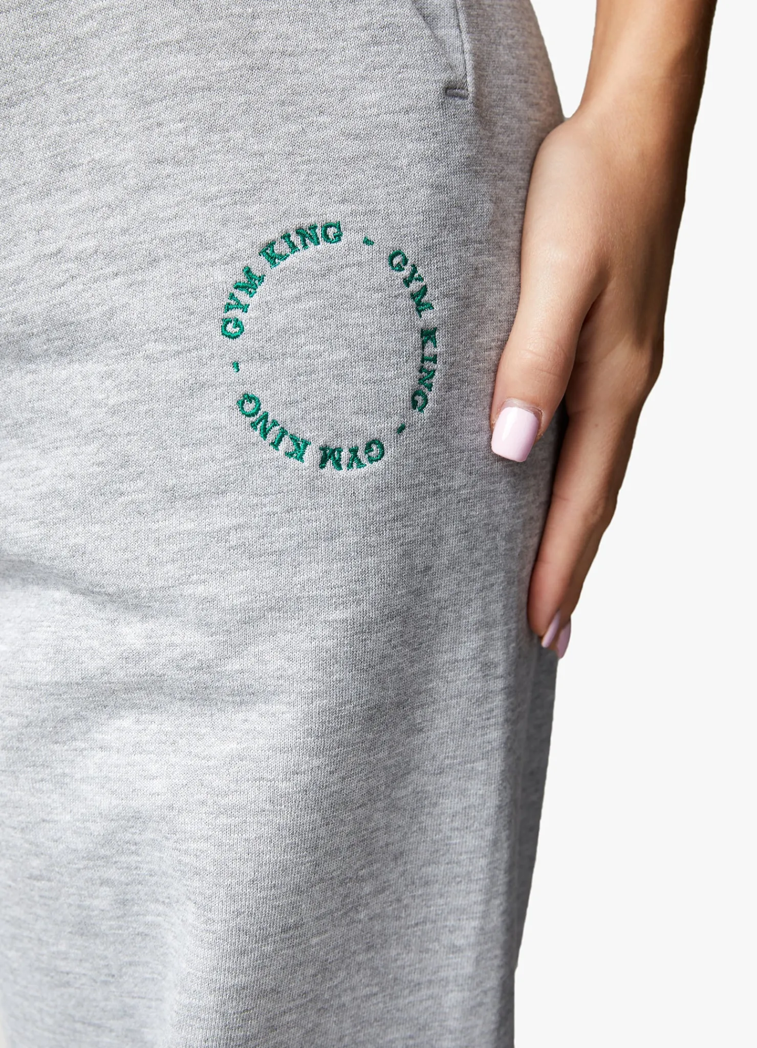 Joggers<Gym King Recharge Boyfriend Jogger Light Grey Marl