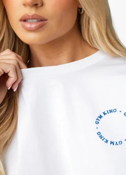 Tops & T-Shirts<Gym King Recharge Bubble Hem Tee White