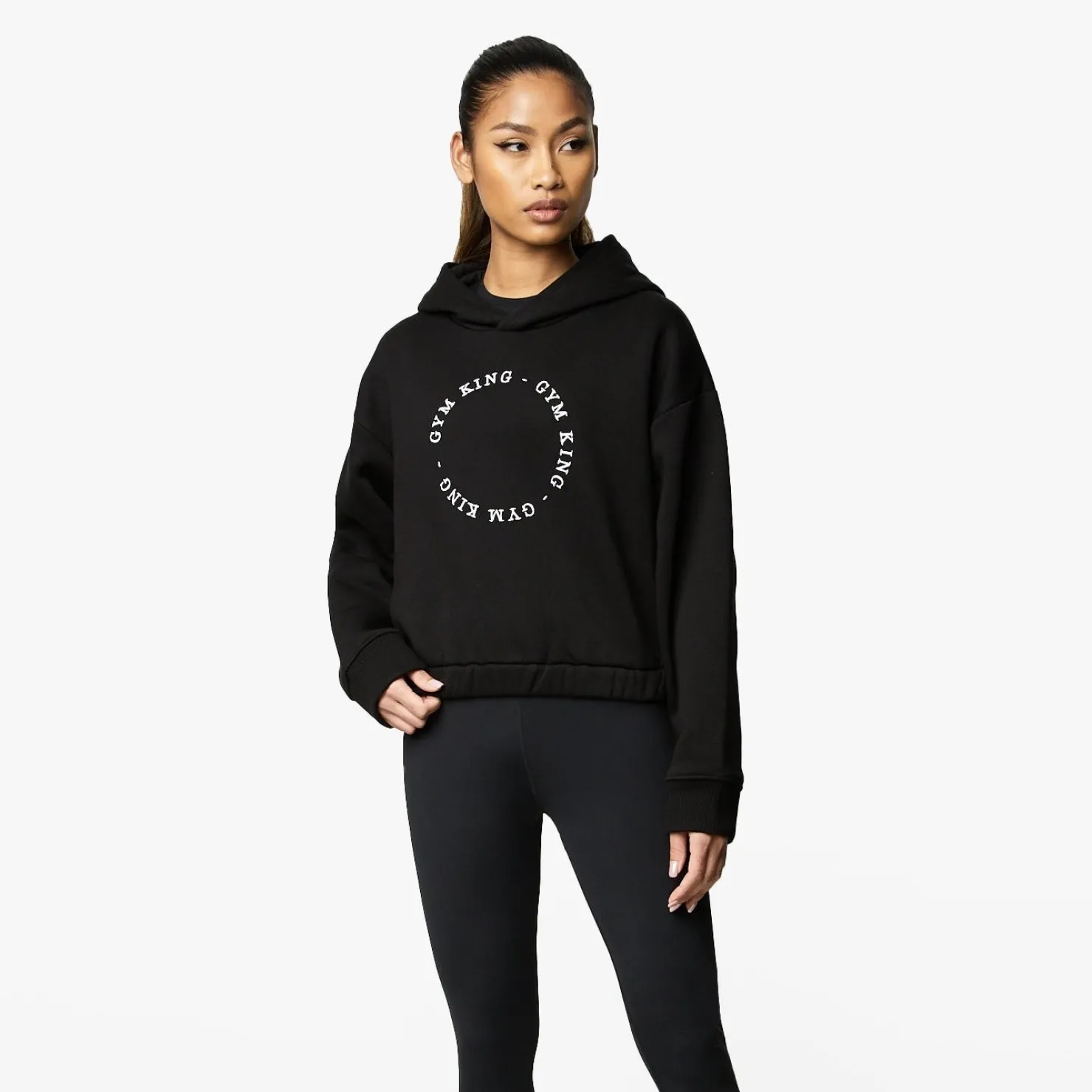 Hoodies<Gym King Recharge Drop Shoulder Hoodie Black