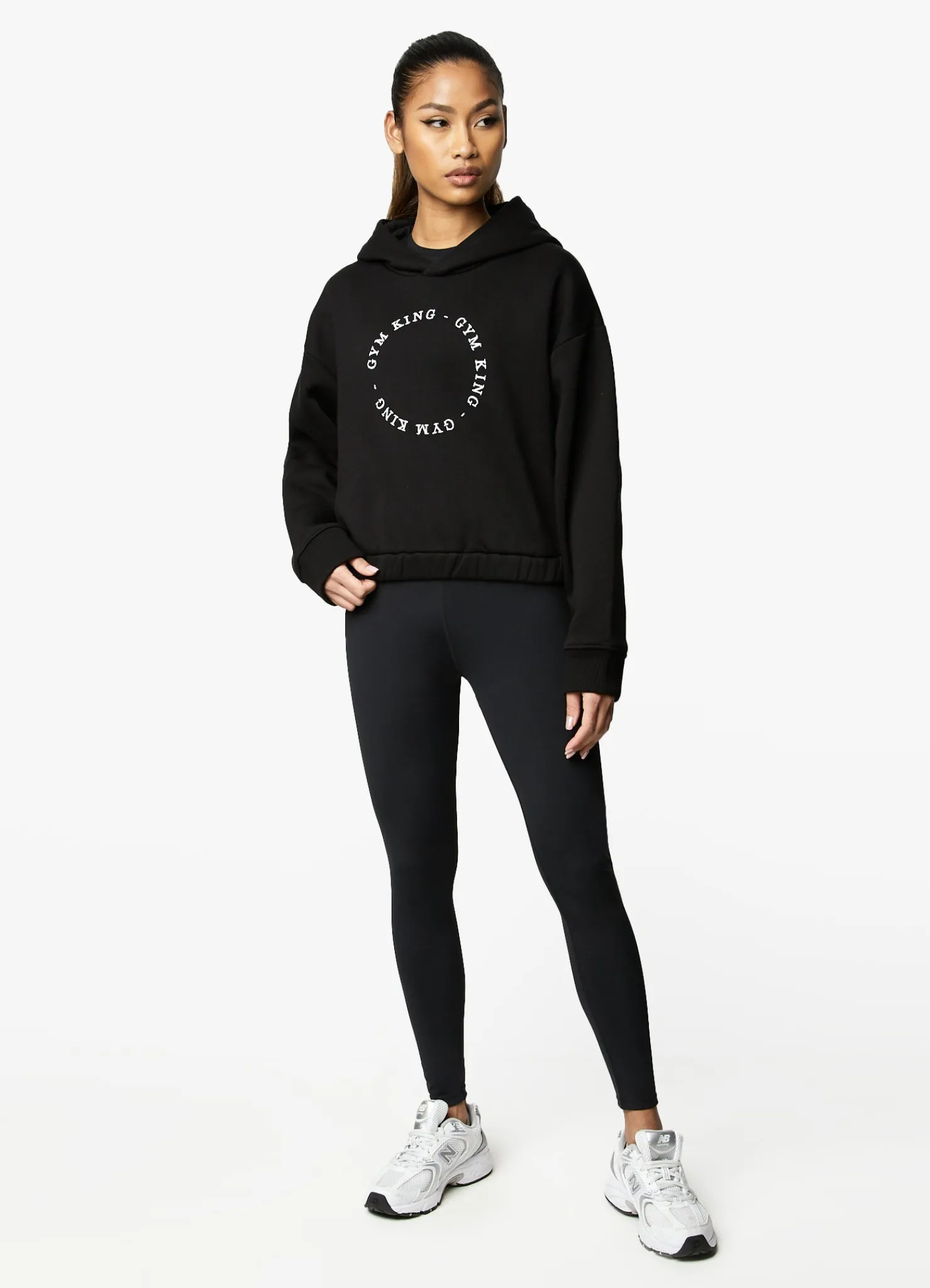 Hoodies<Gym King Recharge Drop Shoulder Hoodie Black