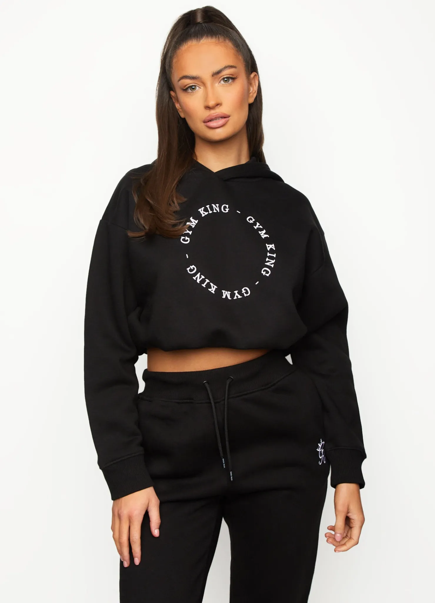 Hoodies<Gym King Recharge Drop Shoulder Hoodie Black
