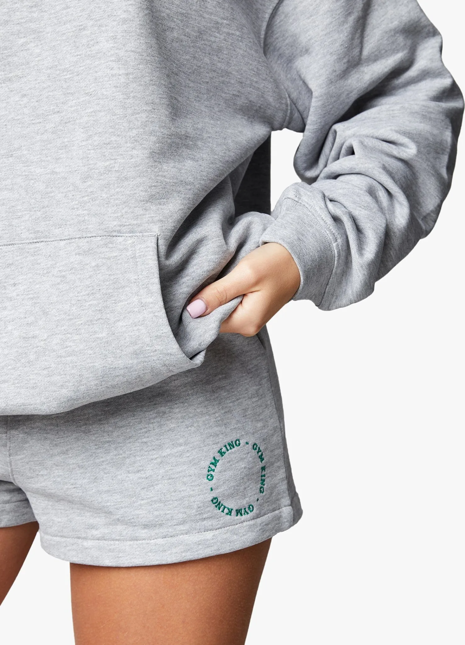 Co-Ords<Gym King Recharge Oversized Hood Light Grey Marl