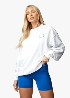 Sweatshirts<Gym King Recharge Oversized Crew White