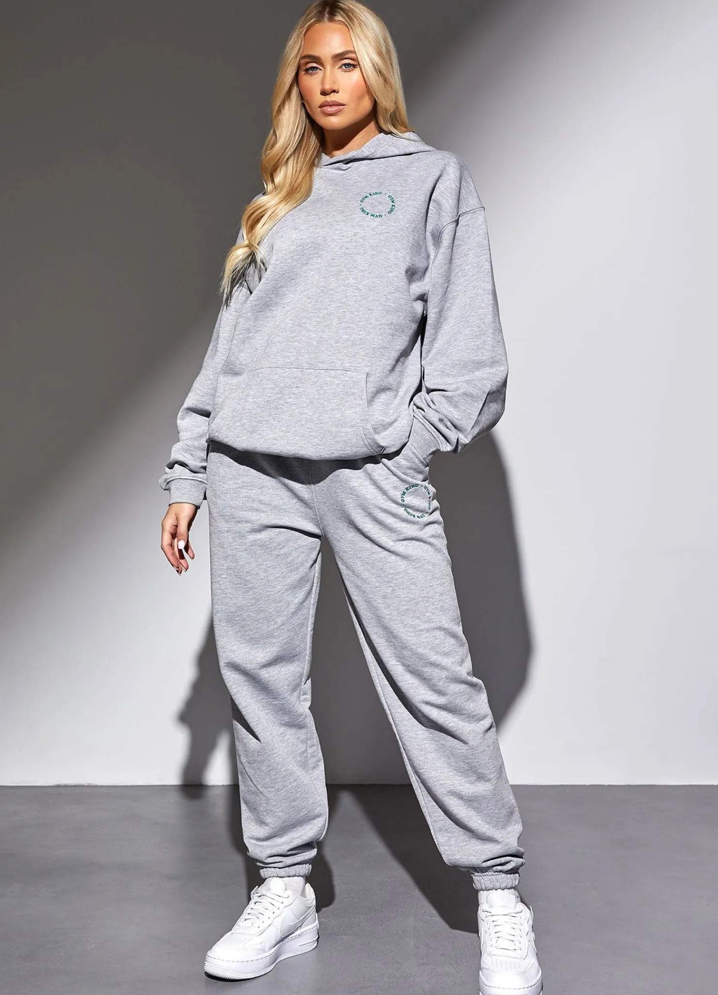 Co-Ords<Gym King Recharge Oversized Hood Light Grey Marl