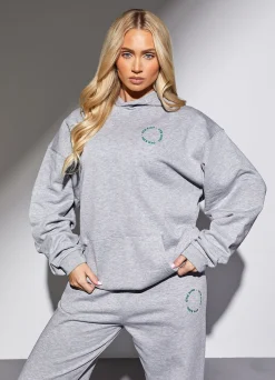 Hoodies<Gym King Recharge Oversized Hood Light Grey Marl