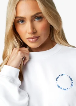 Sweatshirts<Gym King Recharge Oversized Crew White