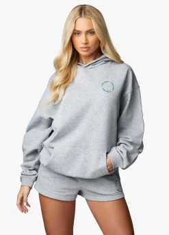 Hoodies<Gym King Recharge Oversized Hood Light Grey Marl