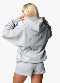 Hoodies<Gym King Recharge Oversized Hood Light Grey Marl
