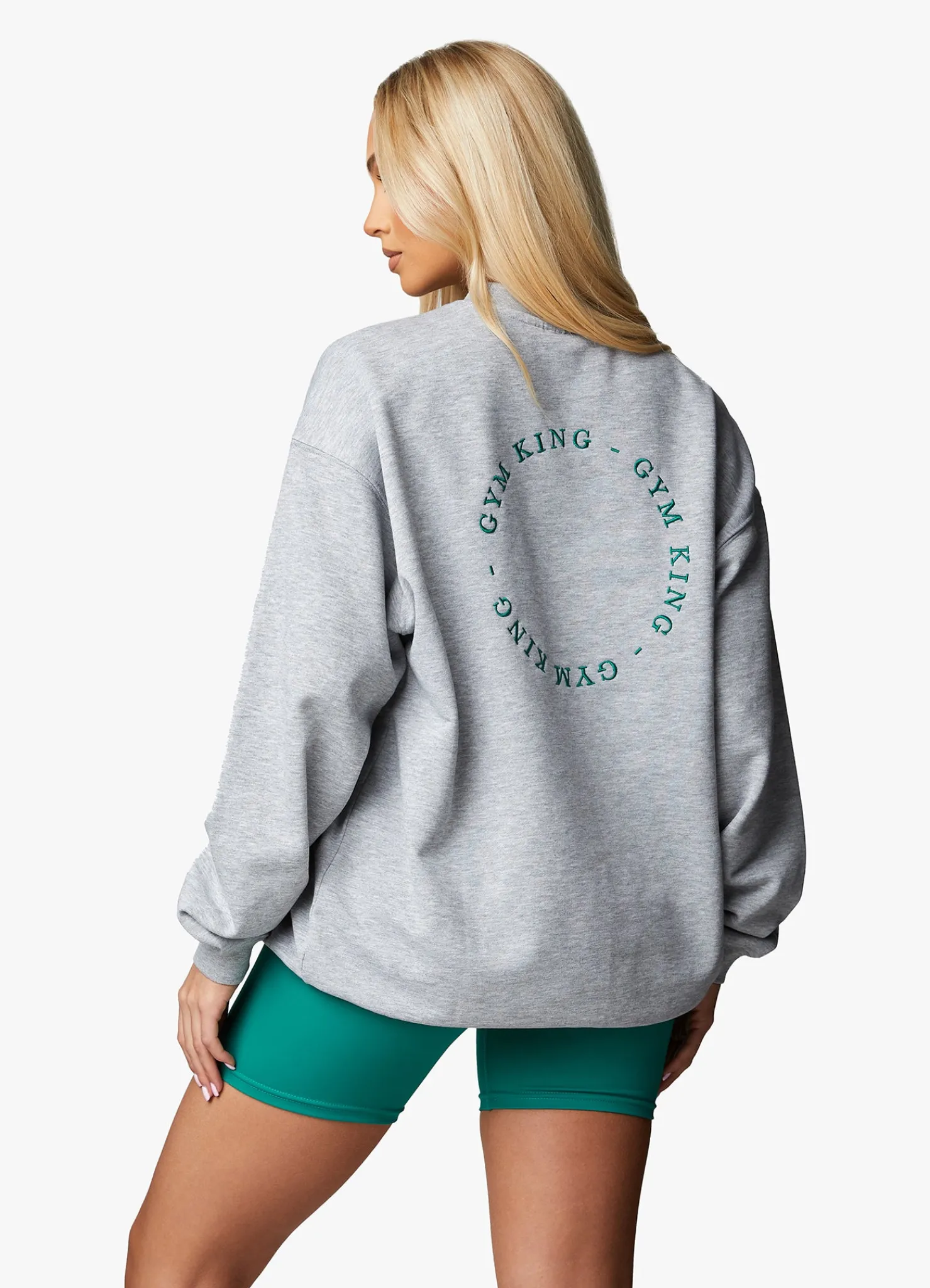 Co-Ords<Gym King Recharge Oversized Crew Light Grey Marl