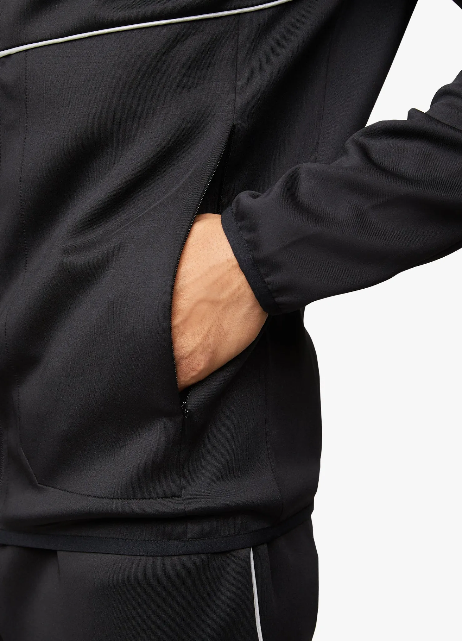 Tracksuit Tops<Gym King Reflect Poly Hood Black/Silver