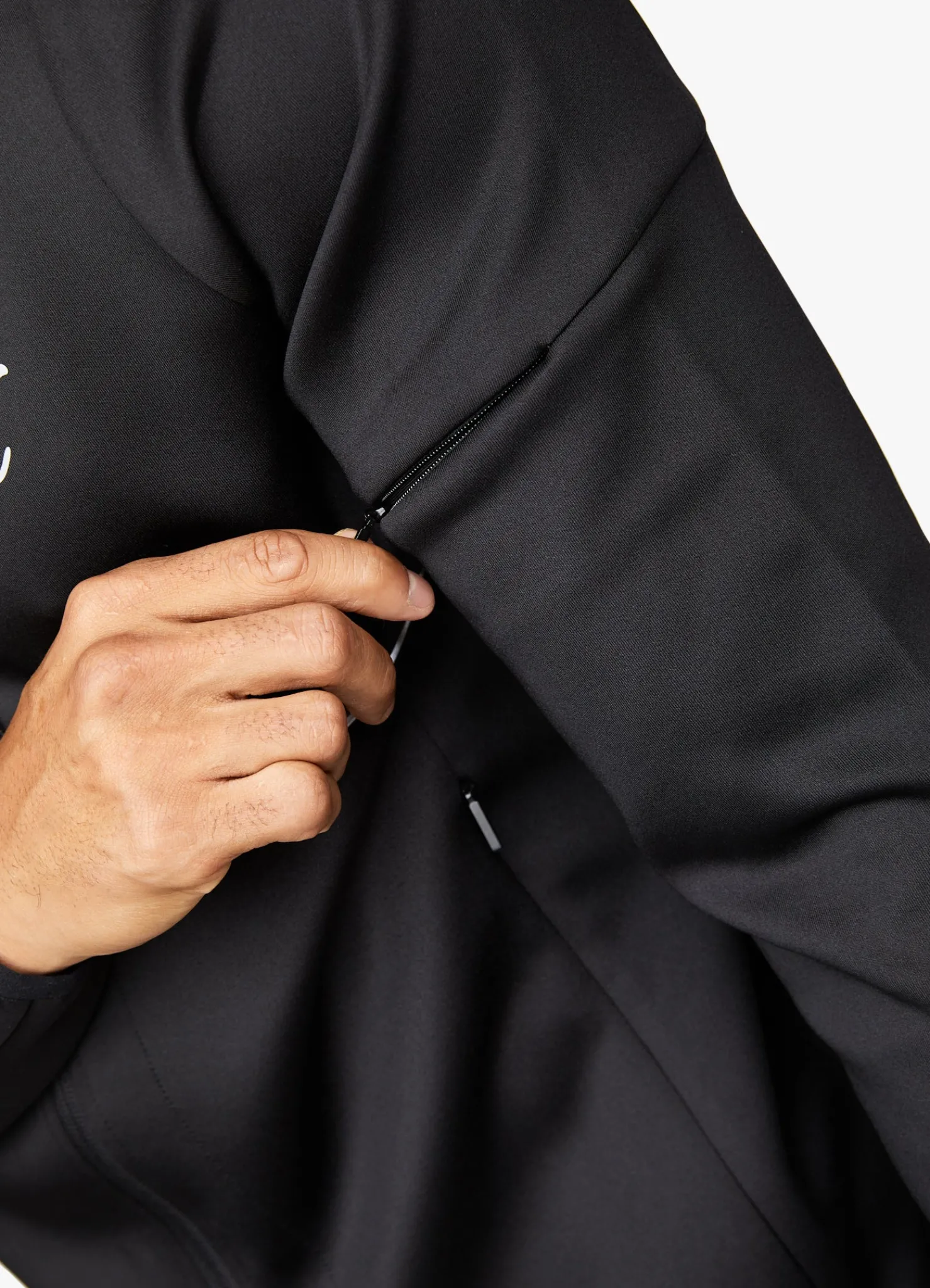 Tracksuit Tops<Gym King Reflect Poly Hood Black/Silver