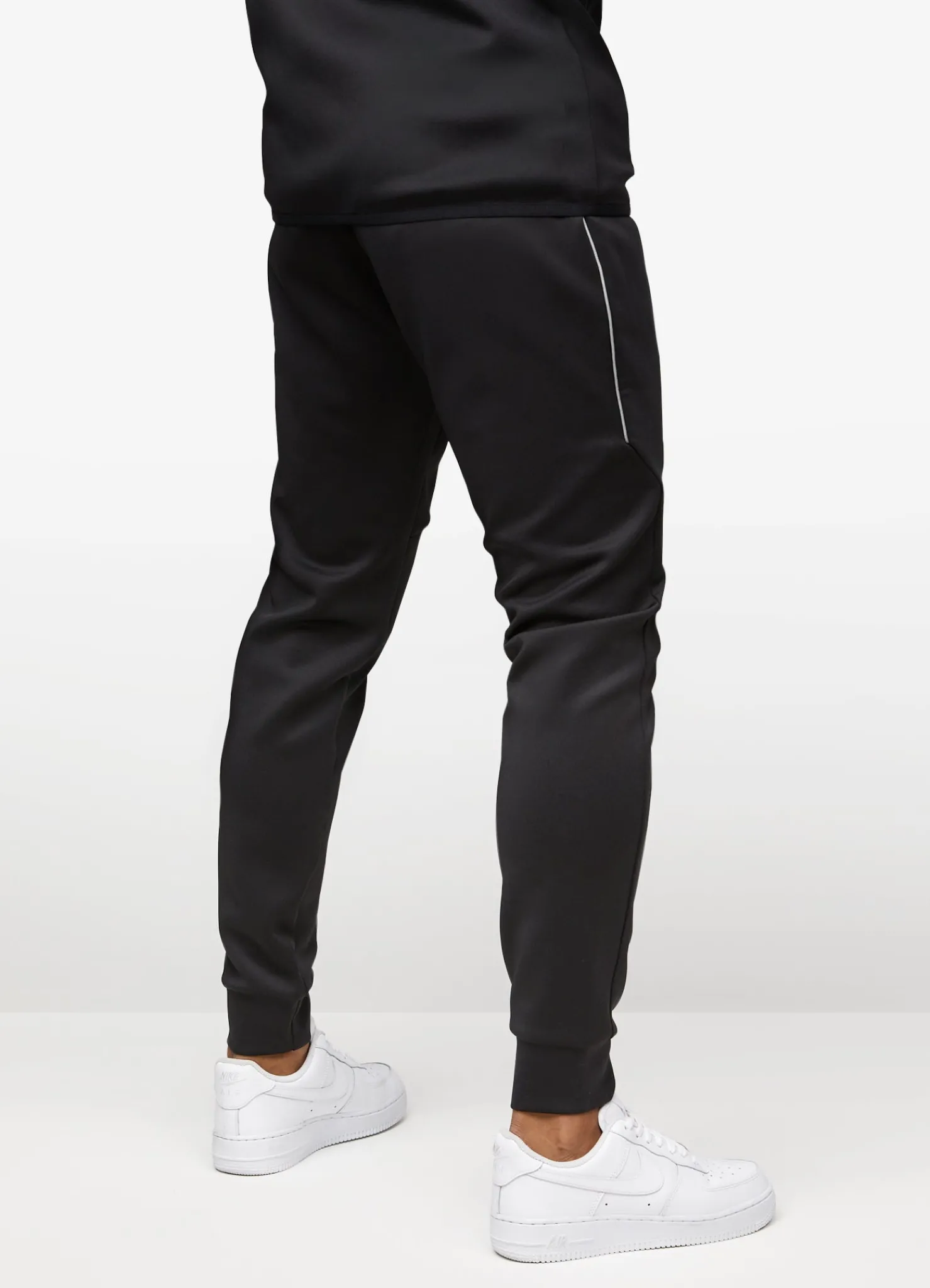 Tracksuit Bottoms<Gym King Reflect Poly Tracksuit Bottom Black/Silver