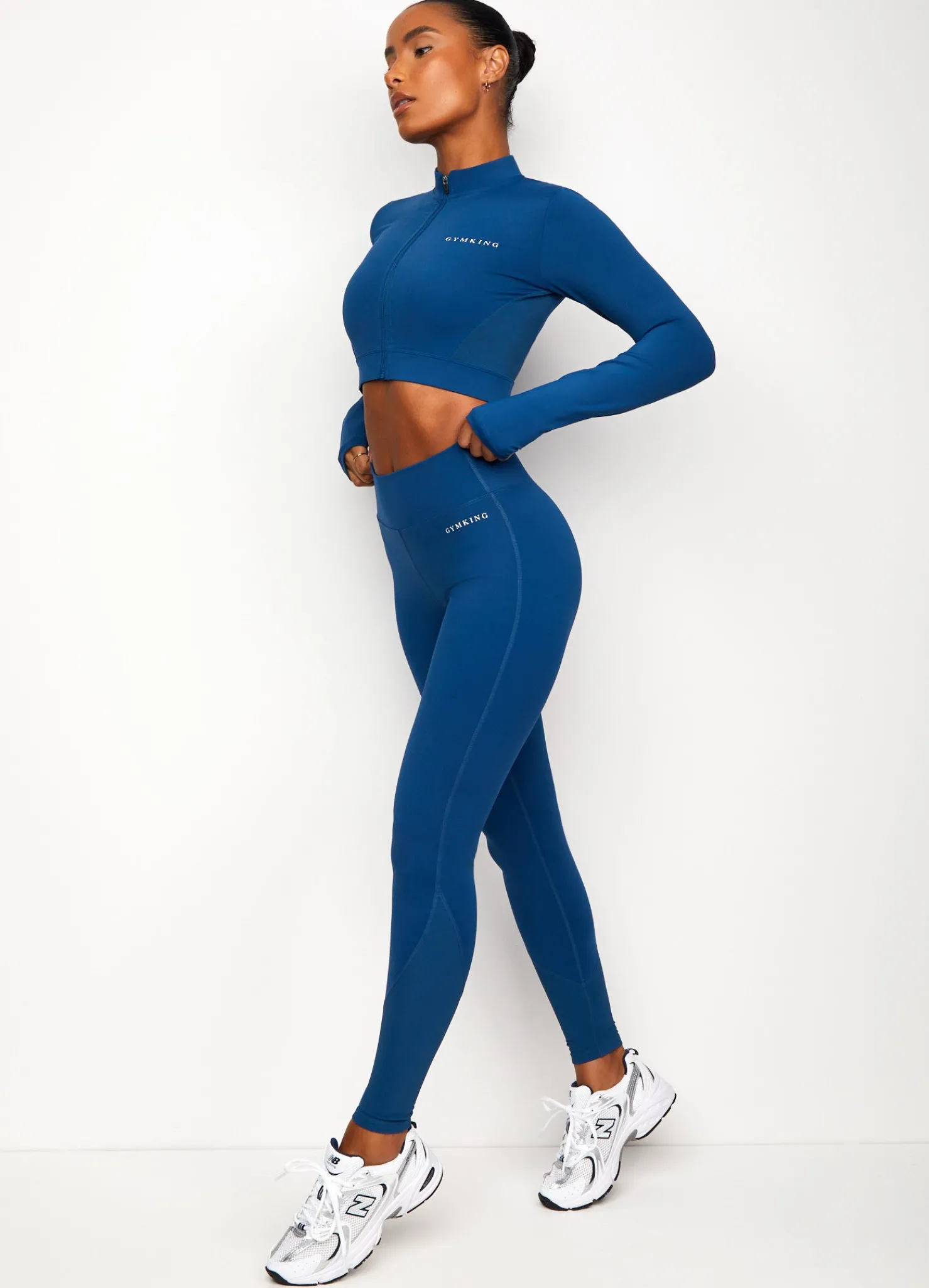 Tops & T-Shirts<Gym King Restore Full Zip Funnel Moonlight Blue