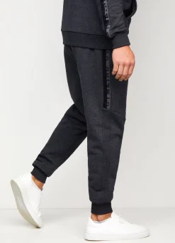 Tracksuit Bottoms<Gym King Results Jacquard Tape Jogger Charcoal Marl
