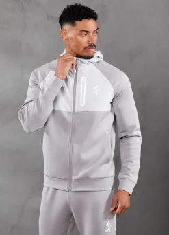 Tracksuit Tops<Gym King Ripstop Panel F/Z Hood Shadow Grey