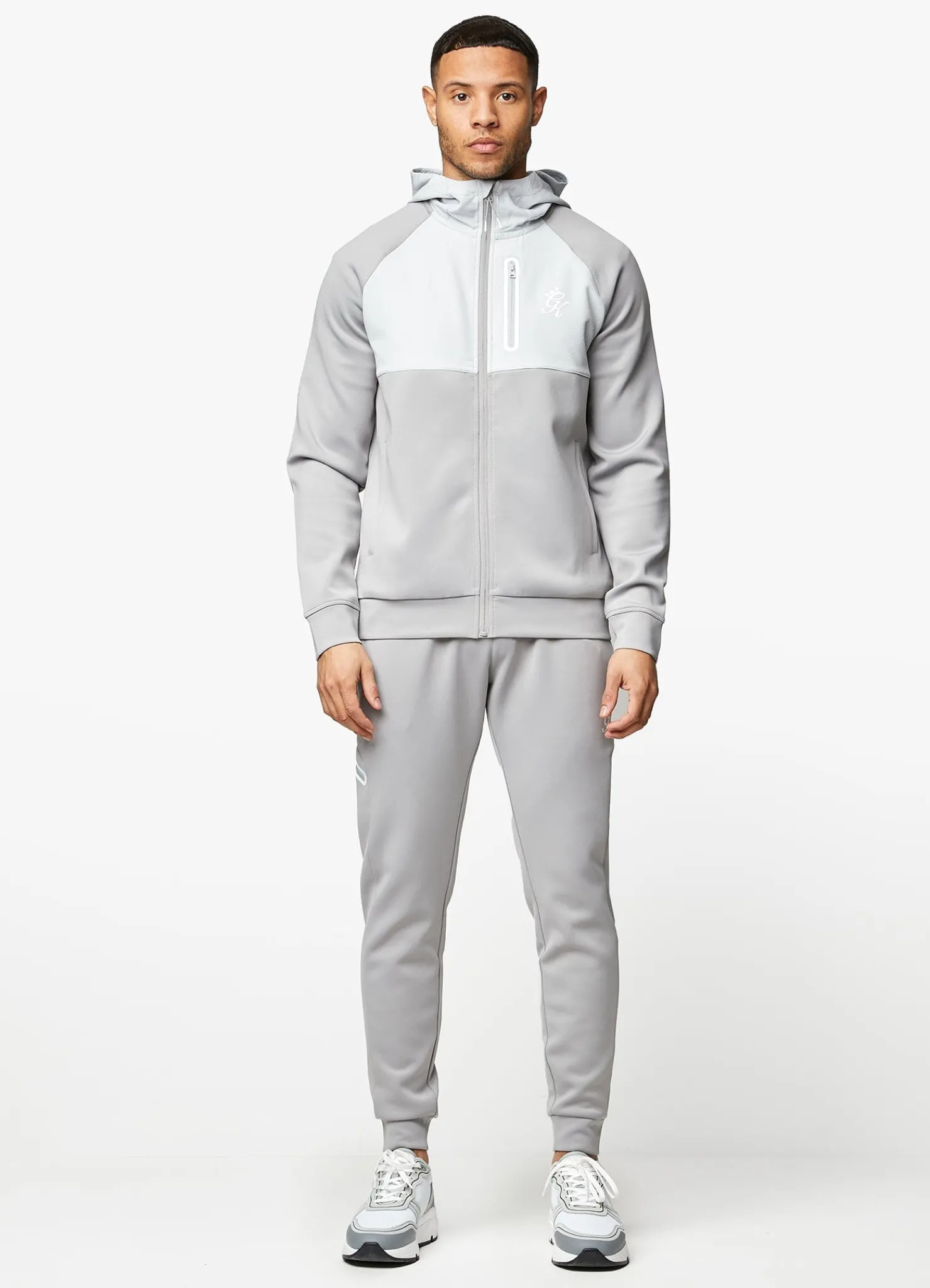 Tracksuit Tops<Gym King Ripstop Panel F/Z Hood Shadow Grey