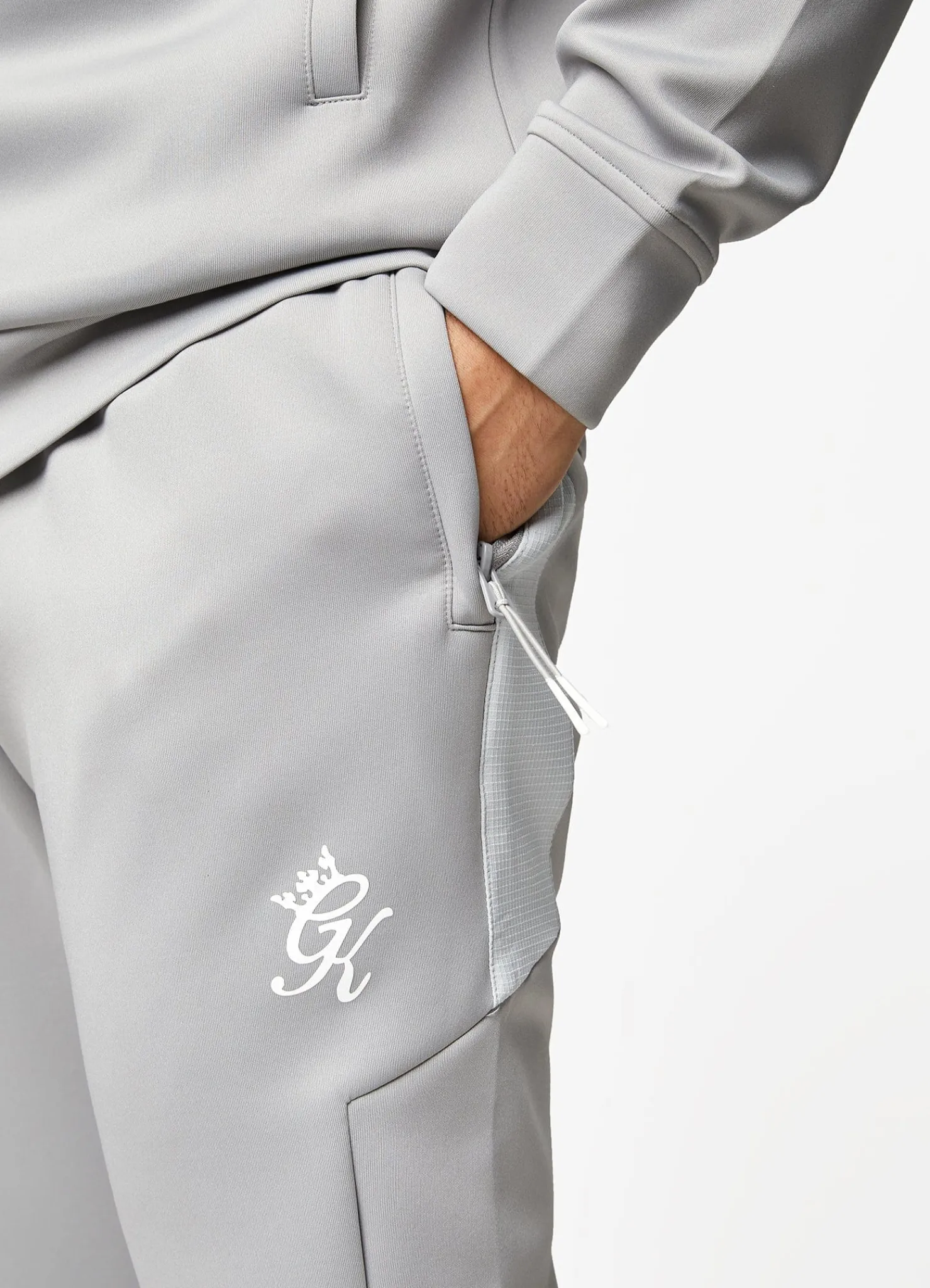 Tracksuit Bottoms<Gym King Ripstop Panel Tracksuit Bottom Shadow Grey