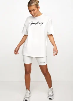 Shorts<Gym King Script Cycle Short Off-White