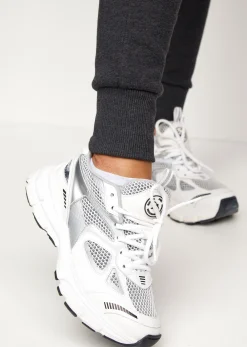 Joggers<Gym King Script Slouch Jogger Charcoal Marl/White