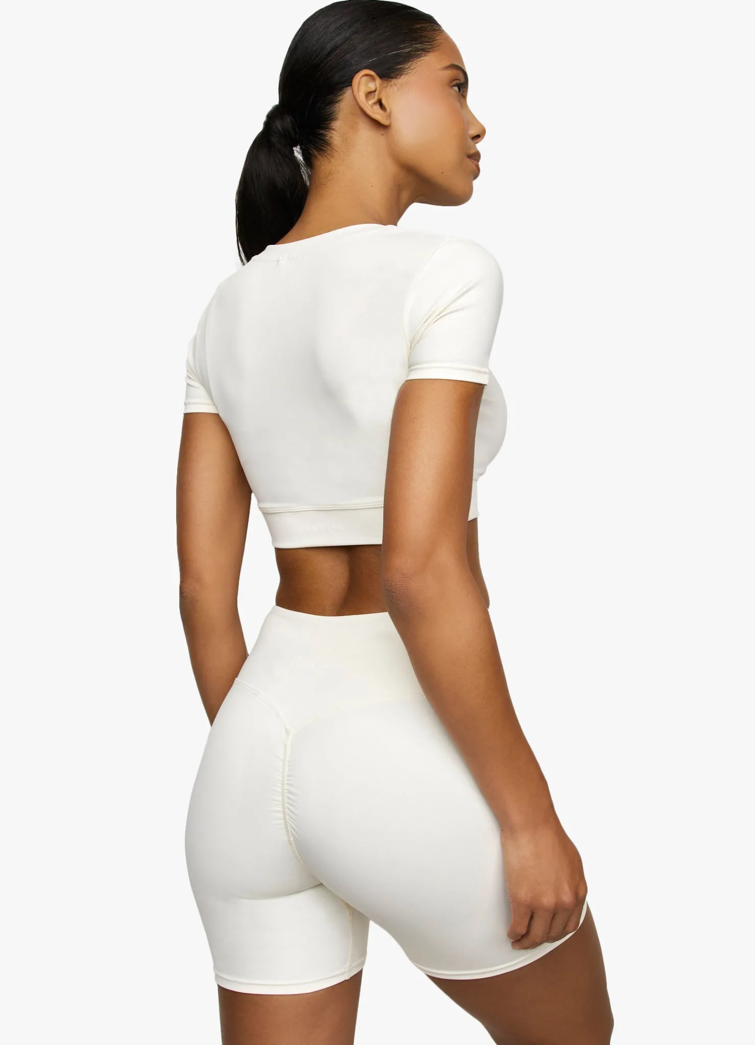 Gymwear<Gym King Scrunch Cap Sleeve Tee Cream