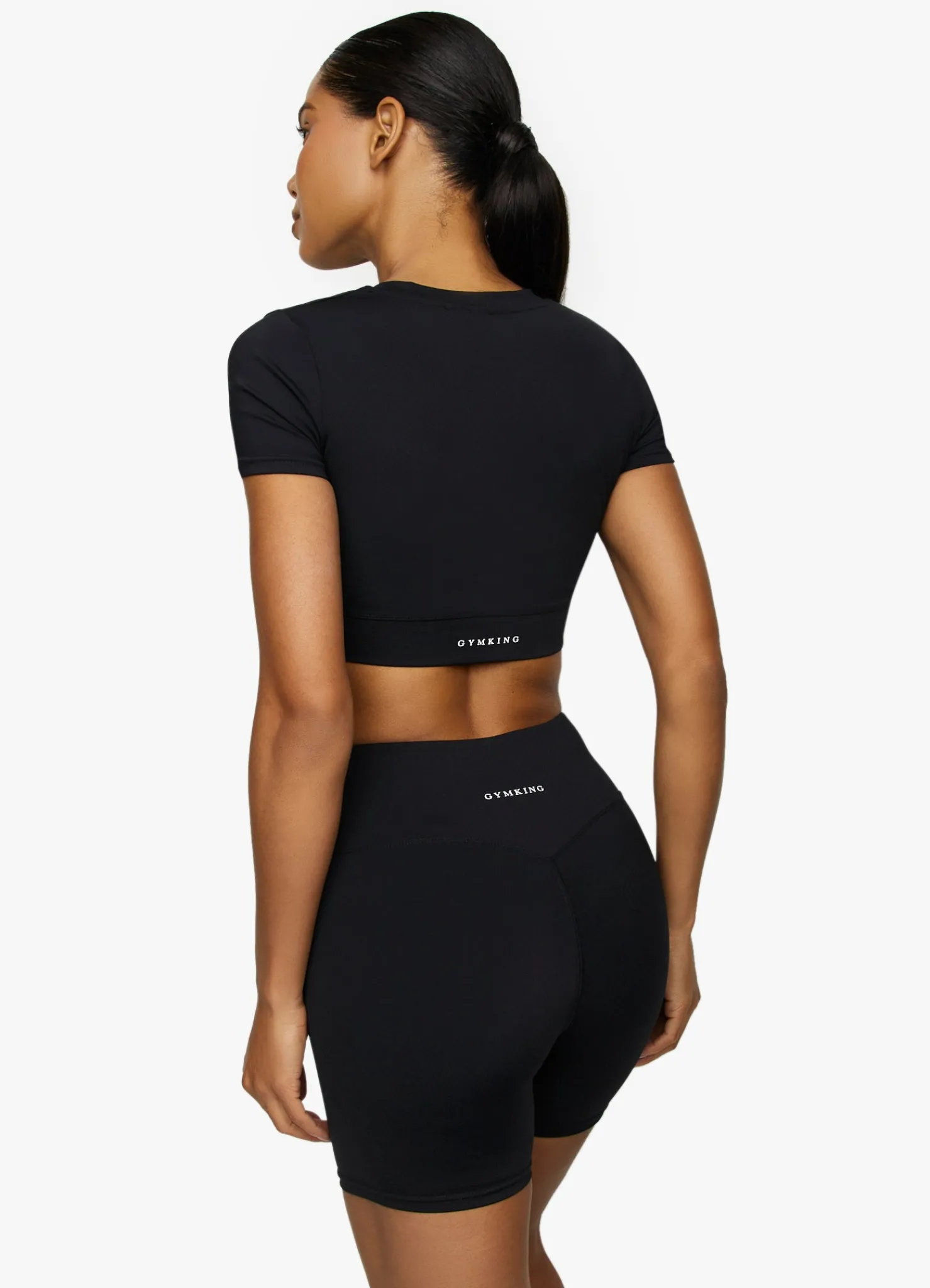 Gymwear<Gym King Scrunch Cap Sleeve Tee Black