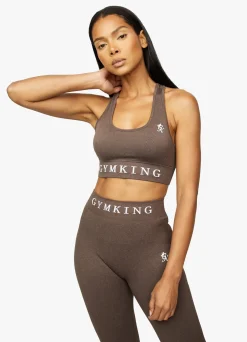 Gymwear<Gym King Seamless Results Bra Espresso Marl