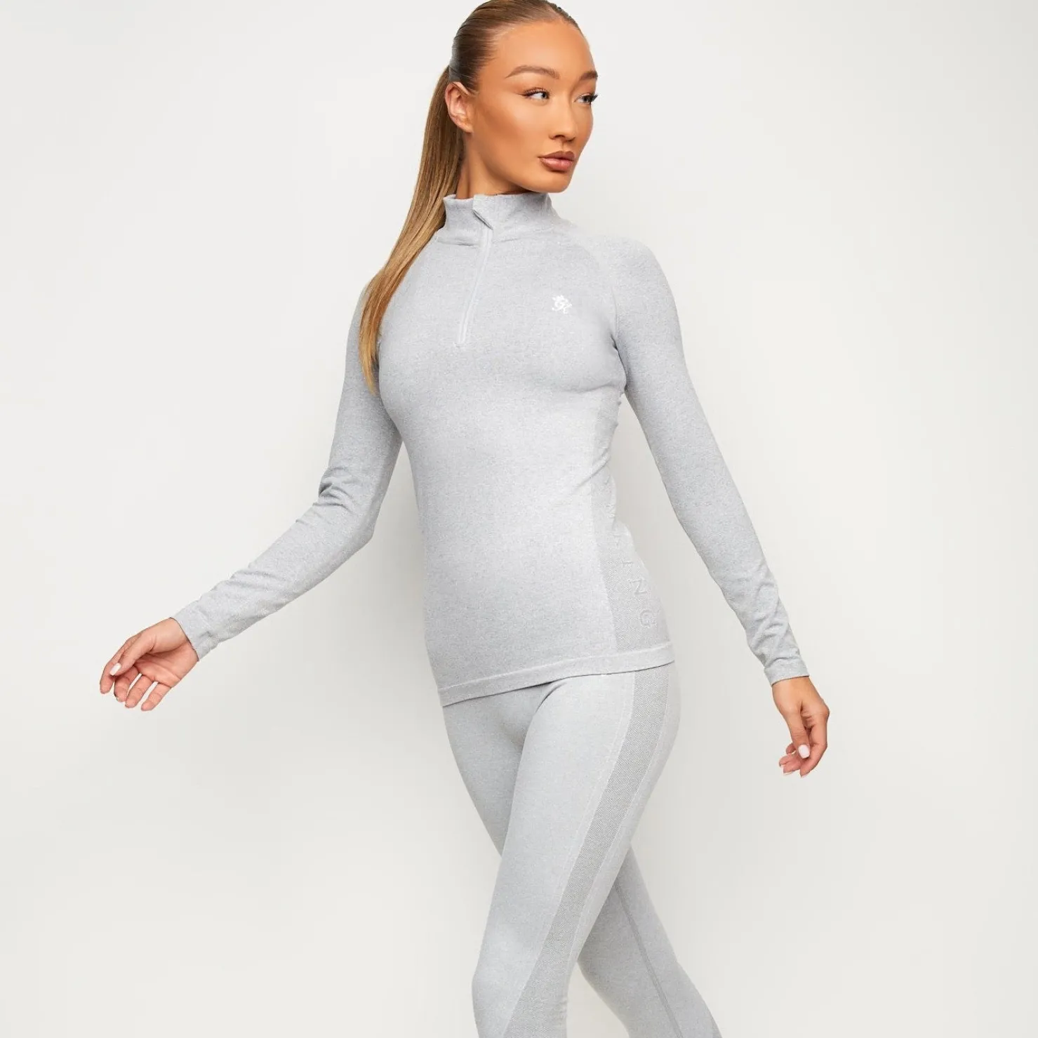 Gymwear<Gym King Seamless Results 1/4 Zip Funnel Ice Melange