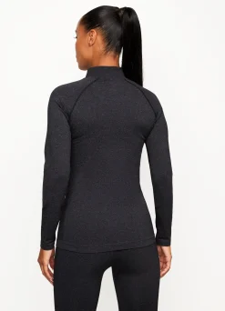 Gymwear<Gym King Seamless Results 1/4 Zip Funnel Black
