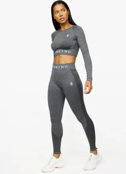 Gymwear<Gym King Seamless Results Ls Crop Smoke Grey Marl