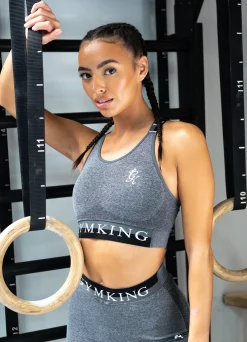 Sports Bras<Gym King Seamless Results Cross Back Sports Bra Mid Grey Marl