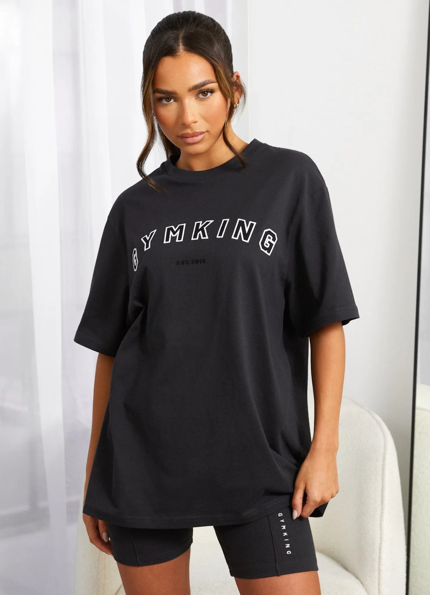 Tops & T-Shirts<Gym King Shadow Bf Tee Dark Pewter