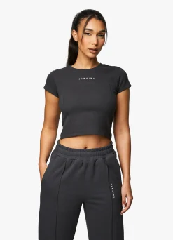 Tops & T-Shirts<Gym King Shadow Rib Tee Dark Pewter