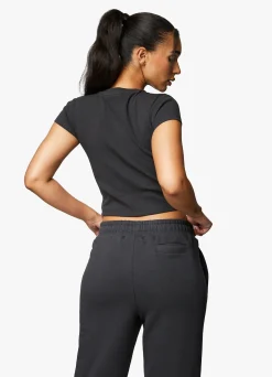 Tops & T-Shirts<Gym King Shadow Rib Tee Dark Pewter