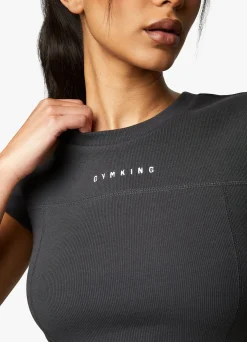 Tops & T-Shirts<Gym King Shadow Rib Tee Dark Pewter