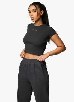 Tops & T-Shirts<Gym King Shadow Rib Tee Dark Pewter