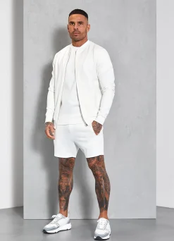 Twin Sets<Gym King Signature Knit Bomber Cream