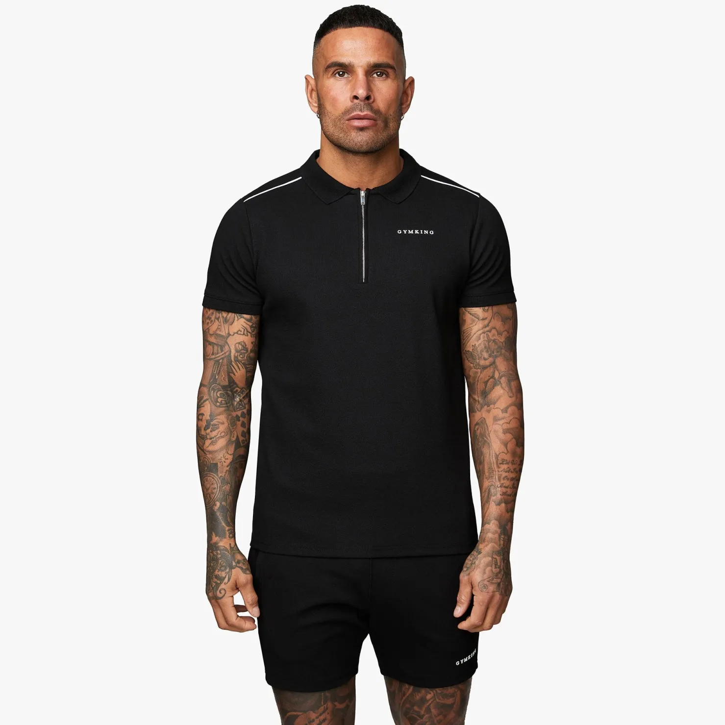 Twin Sets<Gym King Signature Knit Polo Black