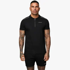 T-Shirts<Gym King Signature Knit Polo Black