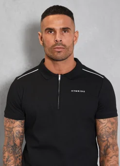 Twin Sets<Gym King Signature Knit Polo Black