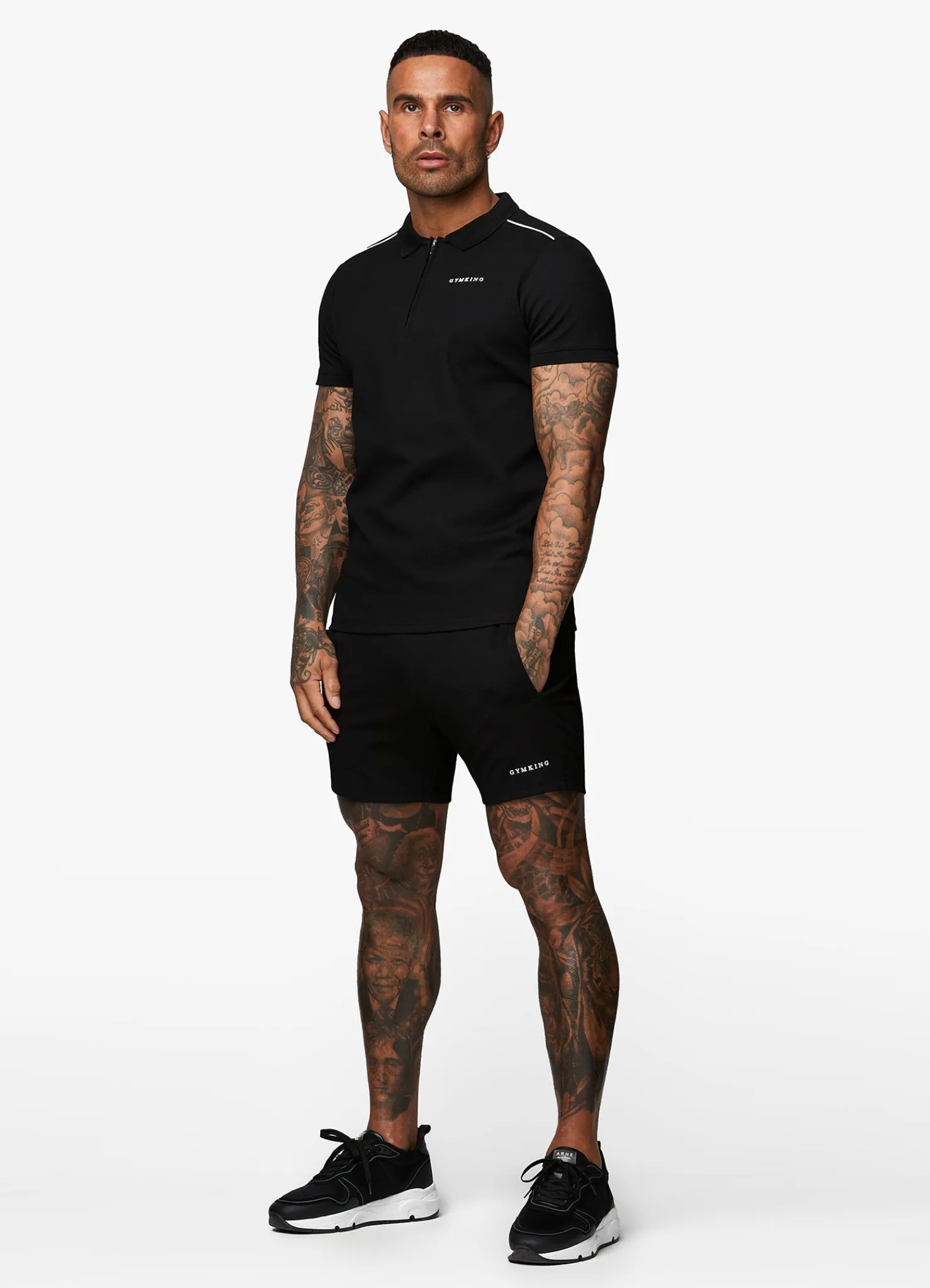 Polo Shirts<Gym King Signature Knit Polo Black