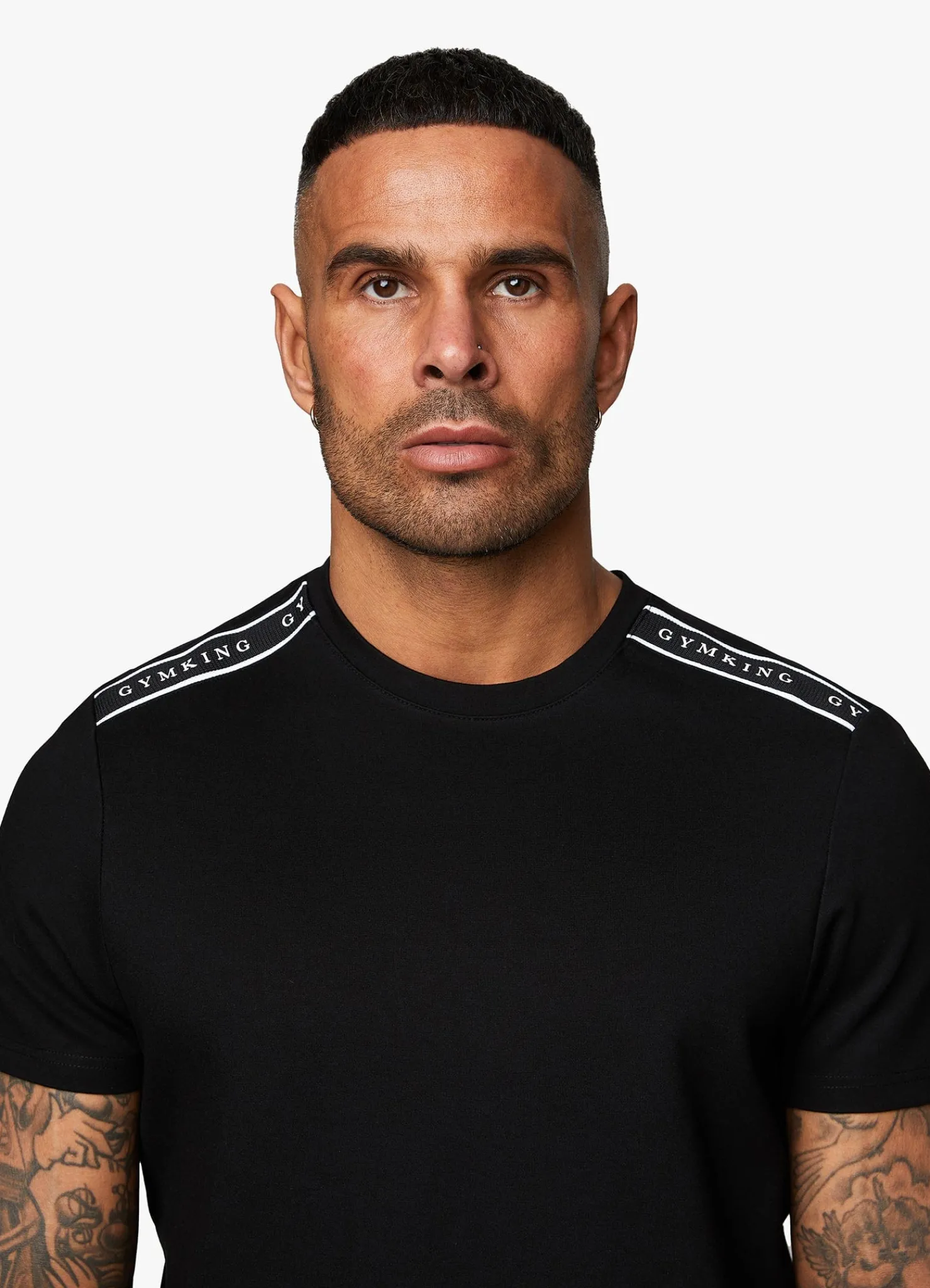 Twin Sets<Gym King Signature Taped Tee Black