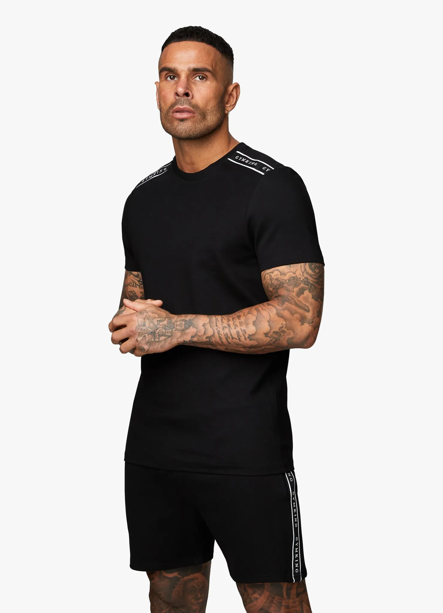 T-Shirts<Gym King Signature Taped Tee Black